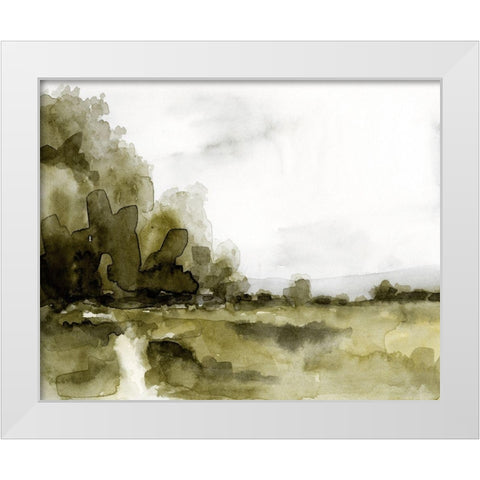 Simple Watercolor Scape I White Modern Wood Framed Art Print by Barnes, Victoria