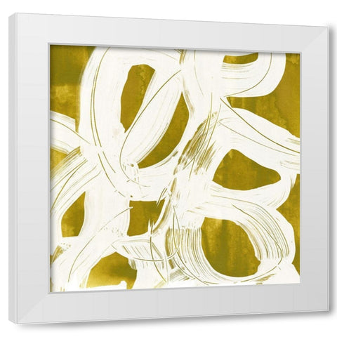 Olive Helix I White Modern Wood Framed Art Print by Vess, June Erica