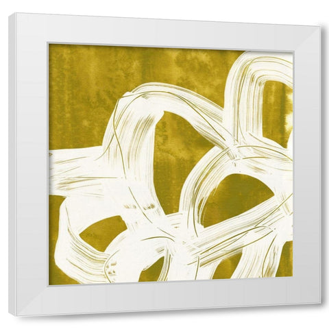 Olive Helix III White Modern Wood Framed Art Print by Vess, June Erica