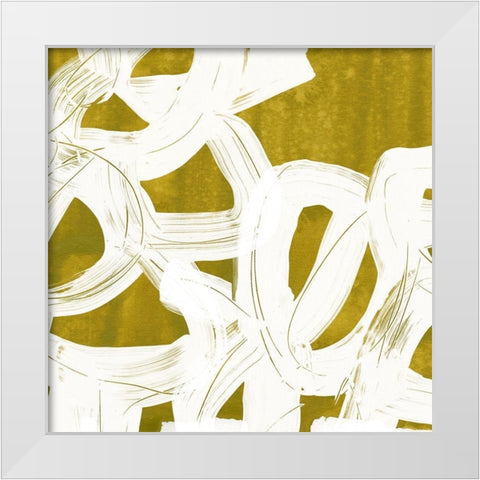 Olive Helix V White Modern Wood Framed Art Print by Vess, June Erica