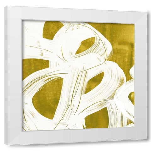 Olive Helix VII White Modern Wood Framed Art Print by Vess, June Erica
