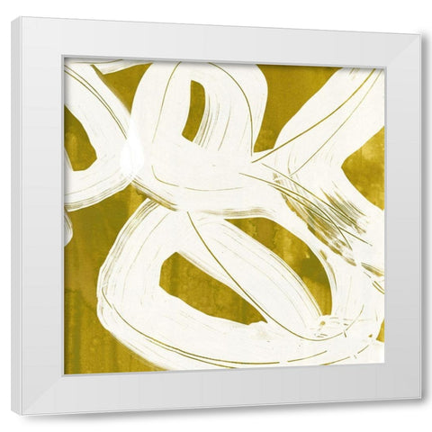 Olive Helix IX White Modern Wood Framed Art Print by Vess, June Erica