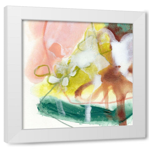 Verdigris Spring IV White Modern Wood Framed Art Print by Vess, June Erica