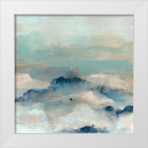 Shoreline Dusk II White Modern Wood Framed Art Print by Vess, June Erica