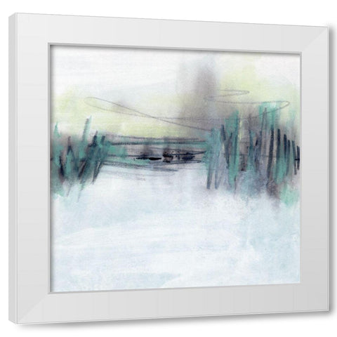 Treeline Borealis II White Modern Wood Framed Art Print by Vess, June Erica