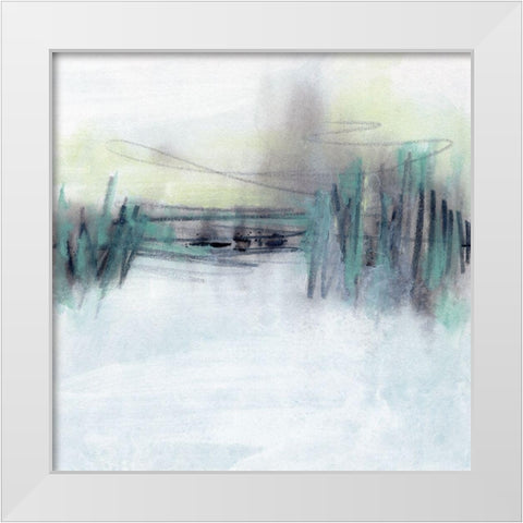 Treeline Borealis II White Modern Wood Framed Art Print by Vess, June Erica