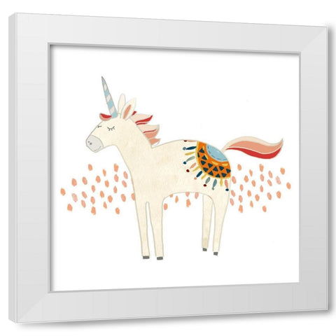 Hipster Unicorns I White Modern Wood Framed Art Print by Vess, June Erica
