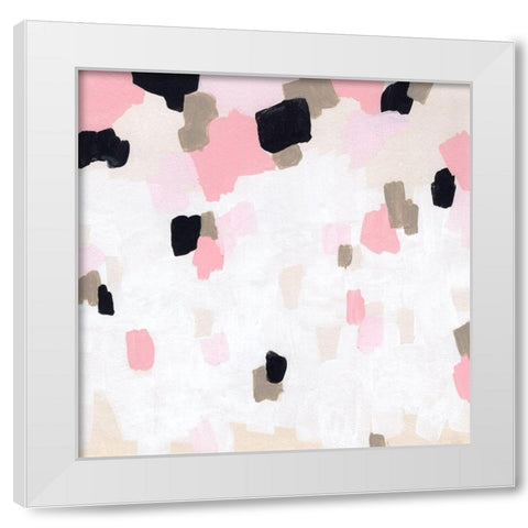 Pixel Pink II White Modern Wood Framed Art Print by Vess, June Erica