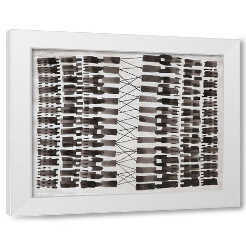 Synapses White Modern Wood Framed Art Print by Arbel, Lori