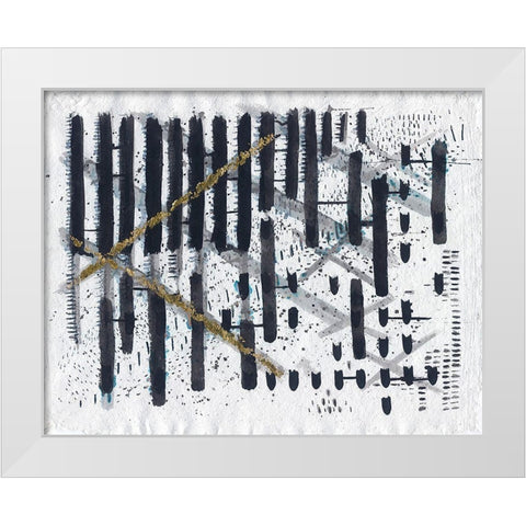 Golden Angle White Modern Wood Framed Art Print by Arbel, Lori