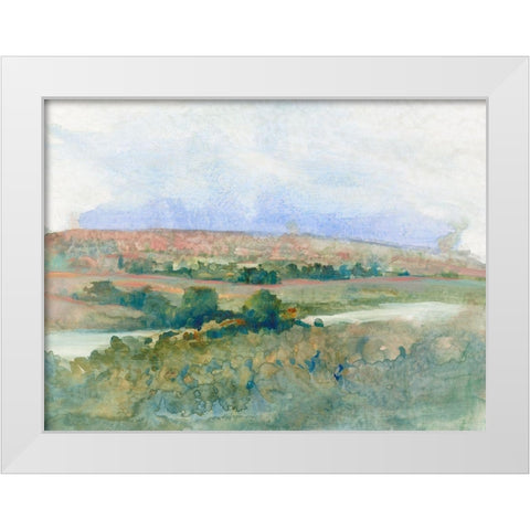 Hilltop Vista I White Modern Wood Framed Art Print by OToole, Tim