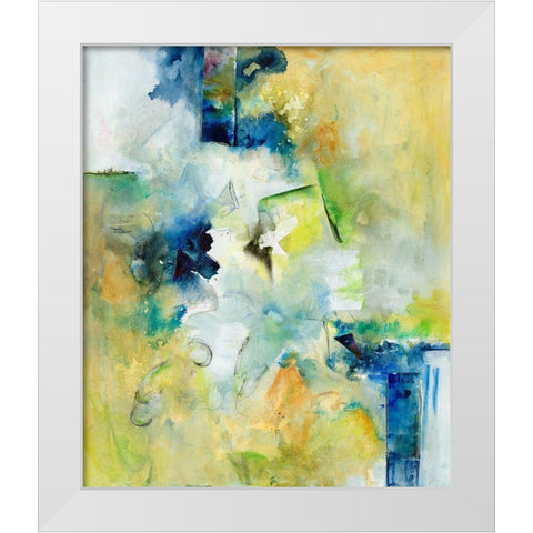 Starlings I White Modern Wood Framed Art Print by Combs, Joyce