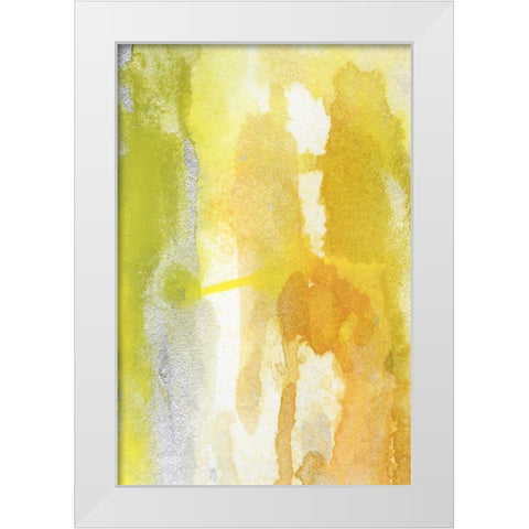 Golden Reflections I White Modern Wood Framed Art Print by Combs, Joyce
