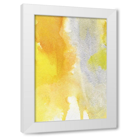 Golden Reflections II White Modern Wood Framed Art Print by Combs, Joyce