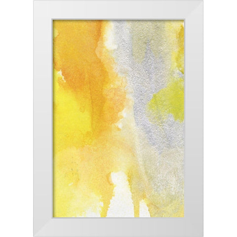 Golden Reflections II White Modern Wood Framed Art Print by Combs, Joyce