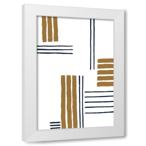 Underscore I White Modern Wood Framed Art Print by Moore, Regina