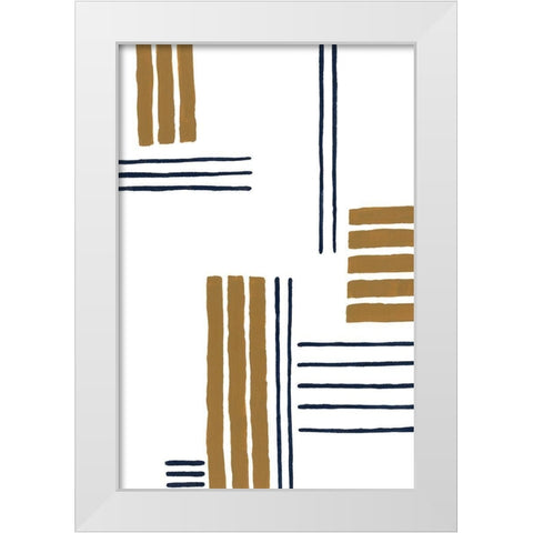 Underscore I White Modern Wood Framed Art Print by Moore, Regina
