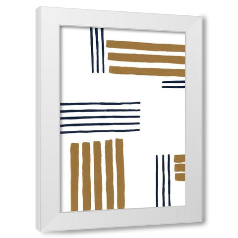 Underscore II White Modern Wood Framed Art Print by Moore, Regina