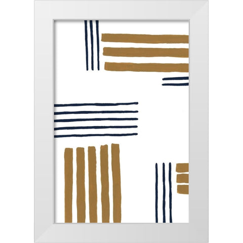 Underscore II White Modern Wood Framed Art Print by Moore, Regina