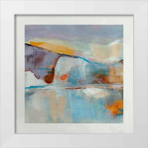 Lustr Frosted Peaks in Pearl White II White Modern Wood Framed Art Print by Warren, Annie