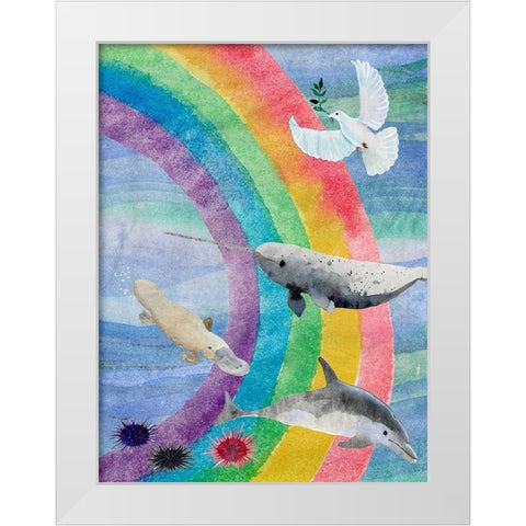 Noahs Ark II White Modern Wood Framed Art Print by Ludwig, Alicia