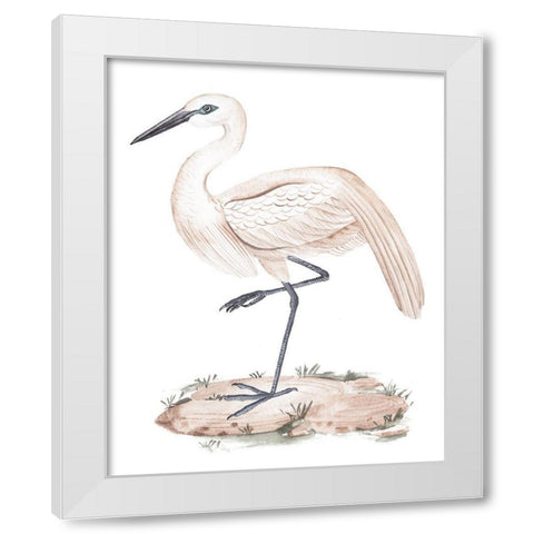 A White Heron III White Modern Wood Framed Art Print by Wang, Melissa