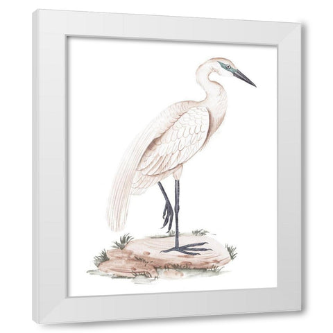 A White Heron IV White Modern Wood Framed Art Print by Wang, Melissa