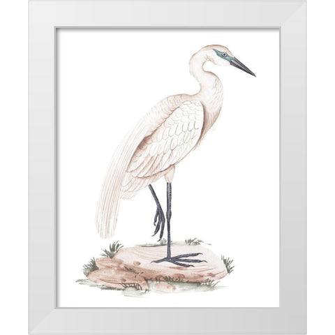 A White Heron IV White Modern Wood Framed Art Print by Wang, Melissa