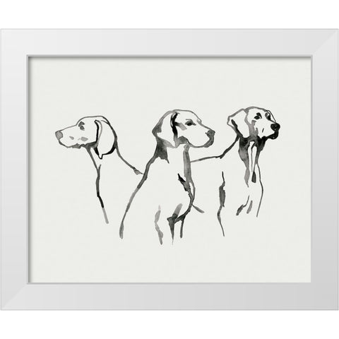 Watercolor Pup I White Modern Wood Framed Art Print by Popp, Grace
