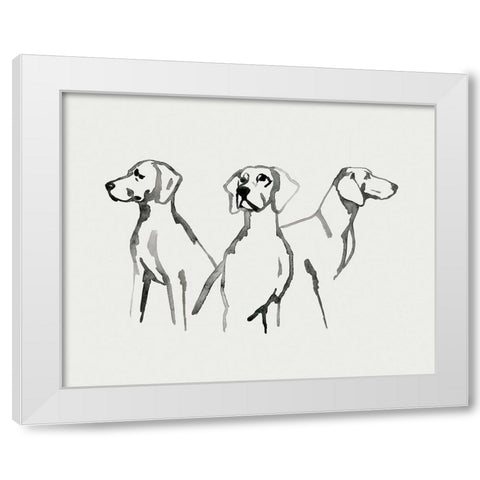 Watercolor Pup II White Modern Wood Framed Art Print by Popp, Grace