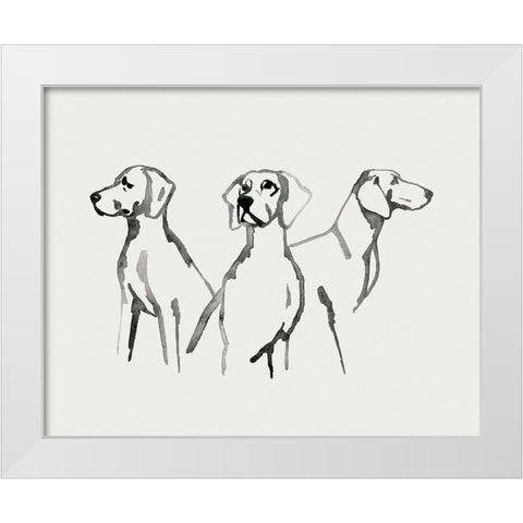 Watercolor Pup II White Modern Wood Framed Art Print by Popp, Grace