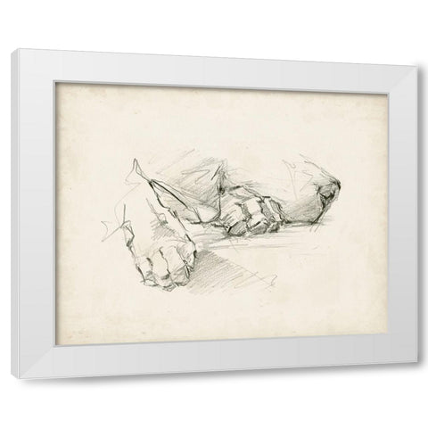 Puppy Nap I White Modern Wood Framed Art Print by Harper, Ethan