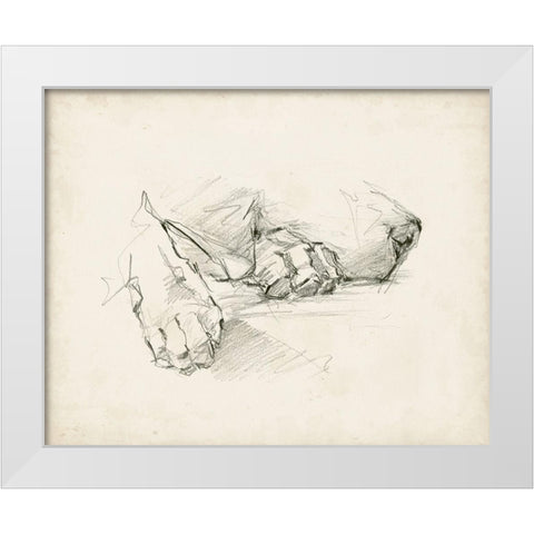 Puppy Nap I White Modern Wood Framed Art Print by Harper, Ethan