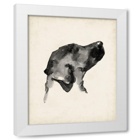 Puppy Profile I White Modern Wood Framed Art Print by Harper, Ethan