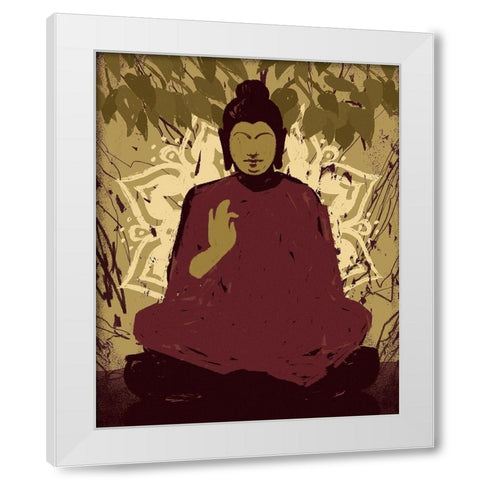 Under the Bodhi Tree I White Modern Wood Framed Art Print by Green, Jacob