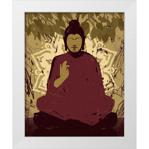 Under the Bodhi Tree I White Modern Wood Framed Art Print by Green, Jacob