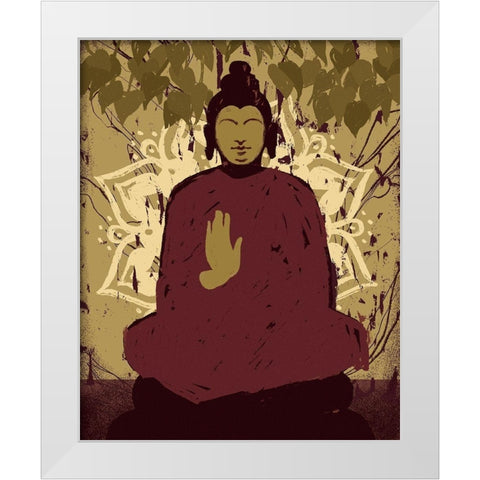 Under the Bodhi Tree II White Modern Wood Framed Art Print by Green, Jacob