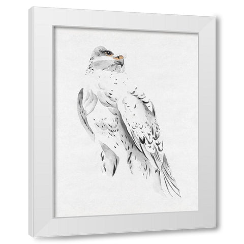 Gyrfalcon II White Modern Wood Framed Art Print by Wang, Melissa