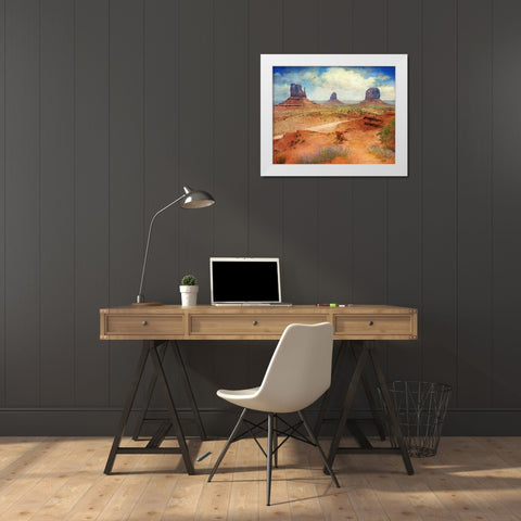 Golden Road I White Modern Wood Framed Art Print by Vest, Chris
