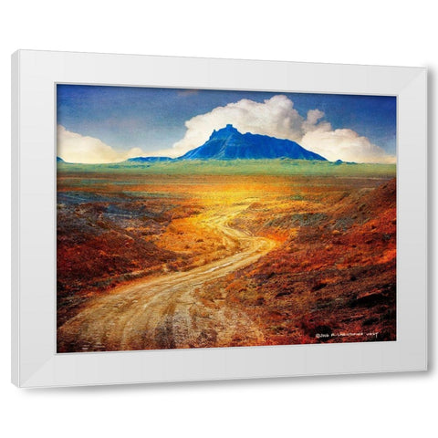 Golden Road II White Modern Wood Framed Art Print by Vest, Chris