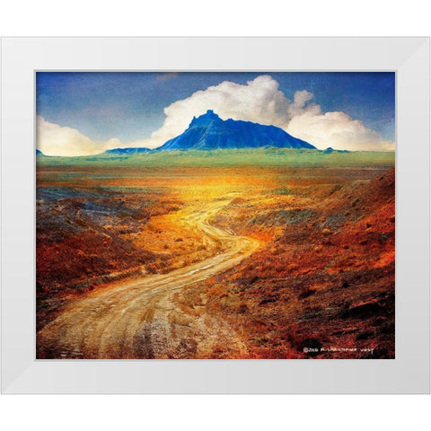 Golden Road II White Modern Wood Framed Art Print by Vest, Chris