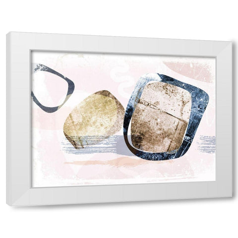 Stone Gem I White Modern Wood Framed Art Print by Naskrent, Delores