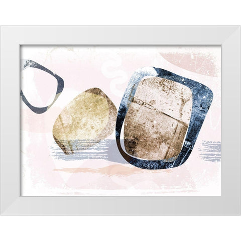 Stone Gem I White Modern Wood Framed Art Print by Naskrent, Delores