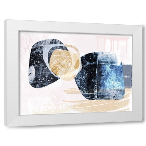 Stone Gem III White Modern Wood Framed Art Print by Naskrent, Delores