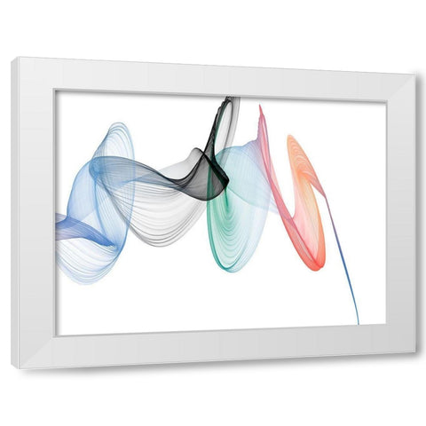Dynamic Movement II White Modern Wood Framed Art Print by Orlov, Irena