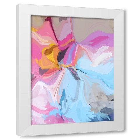 Colorful Lollipops II White Modern Wood Framed Art Print by Orlov, Irena