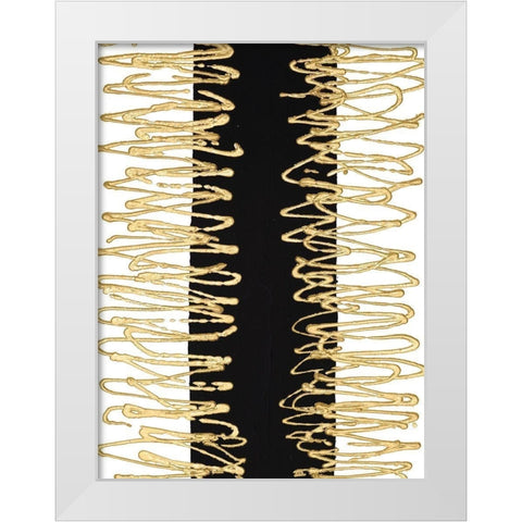 Gilded Amulet I White Modern Wood Framed Art Print by Stramel, Renee W.