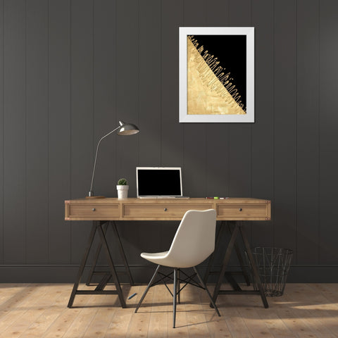 Gilded Amulet II White Modern Wood Framed Art Print by Stramel, Renee W.