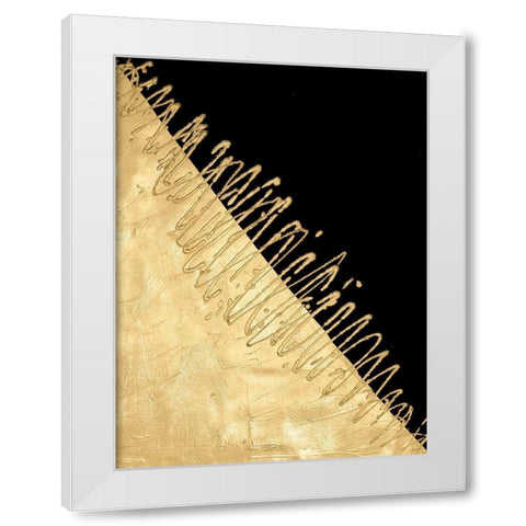 Gilded Amulet II White Modern Wood Framed Art Print by Stramel, Renee W.