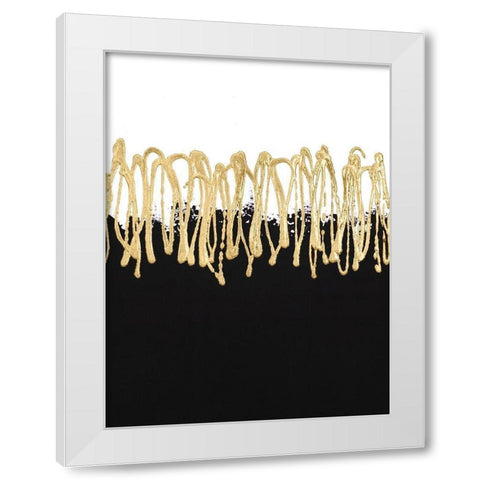 Gilded Amulet III White Modern Wood Framed Art Print by Stramel, Renee W.